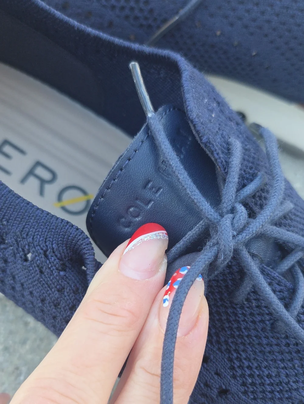 Cole Haan ZeroGrand Navy Blue Oxfords - Men 13 Sneakers